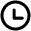 Clock or hours icon