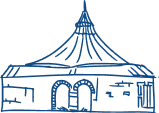 Illustrated market canopy structure